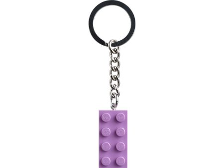 854304 | LEGO® Iconic Medium Lavender 2x4 Stud Key Chain Hot on Sale