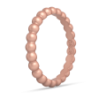 Beaded Stackable Silicone Ring - Metallic Rose Gold Discount