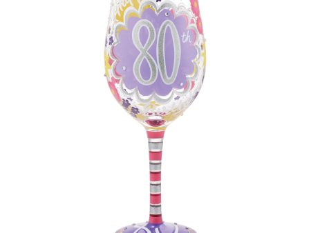 Happy 80th Wine Glass Supply