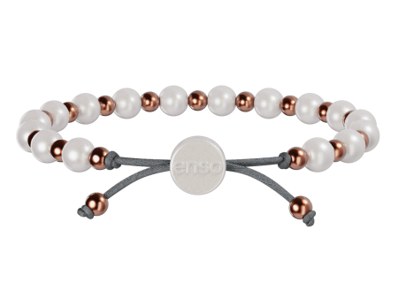 Embrace Bracelet - Pearl & Rose Gold For Sale