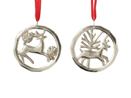 Raindeer ornaments Set of 2 on Sale