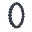 Beaded Stackable Silicone Ring - Metallic Deep Navy Discount