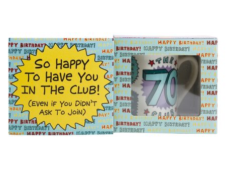 70th Birthday Club Mug Gift Online Sale