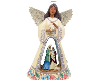 LED Nativity Angel with Open S Cheap