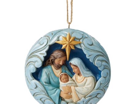 Blue & Gold Holy Family Orn For Discount