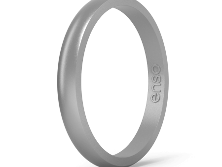 Elements Classic Halo Silicone Ring - Silver Online