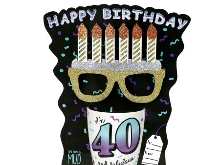 40 Birthday Mug with Glasses Discount