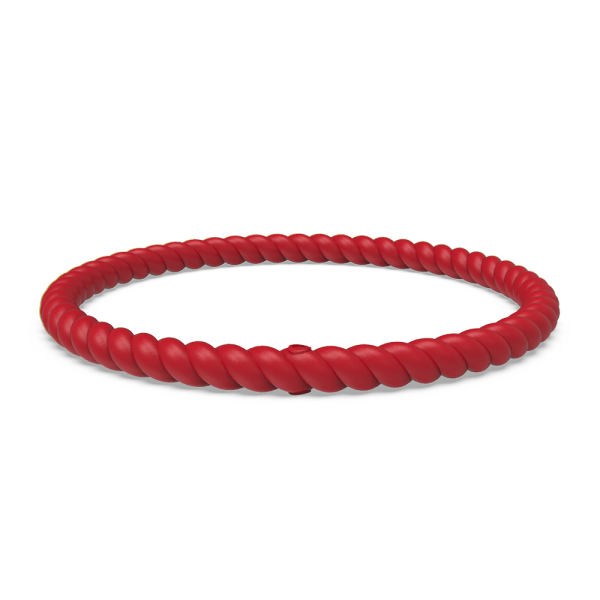 Braided Stackable Silicone Bracelet - Red Hot on Sale