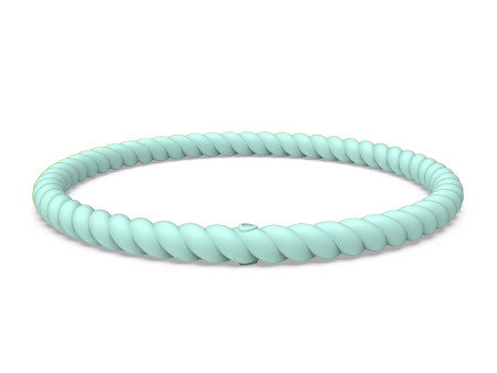 Braided Stackable Silicone Bracelet - Turquoise Discount