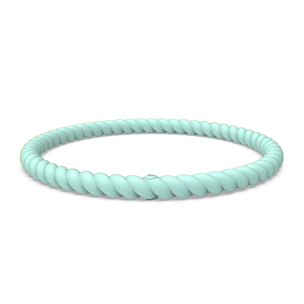 Braided Stackable Silicone Bracelet - Turquoise Discount