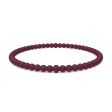 Beaded Stackable Silicone Bracelet - Oxblood Cheap