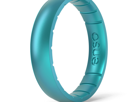 Elements Classic Thin Silicone Ring - Peacock Quartz Hot on Sale