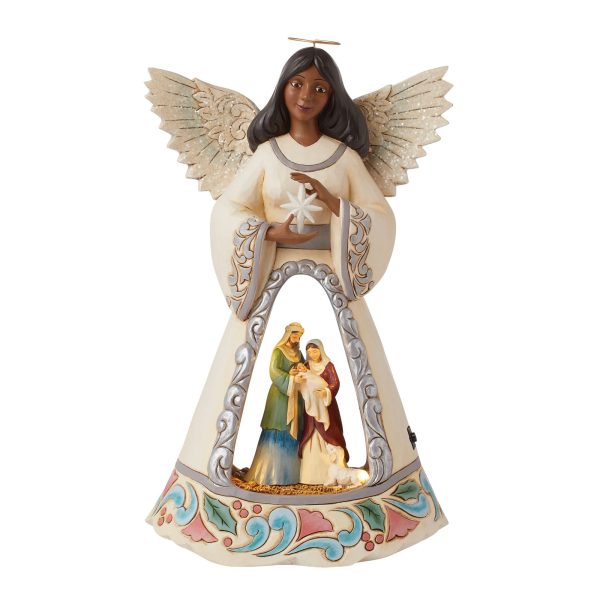 LED Nativity Angel with Open S Cheap