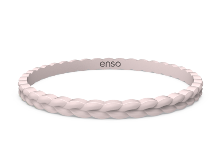 Weave Stackable Silicone Bracelet - Pink Sand Online now