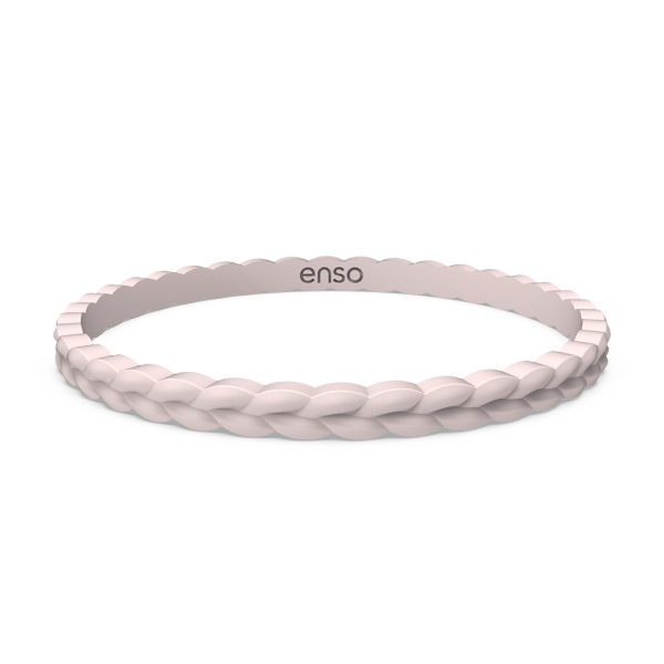 Weave Stackable Silicone Bracelet - Pink Sand Online now