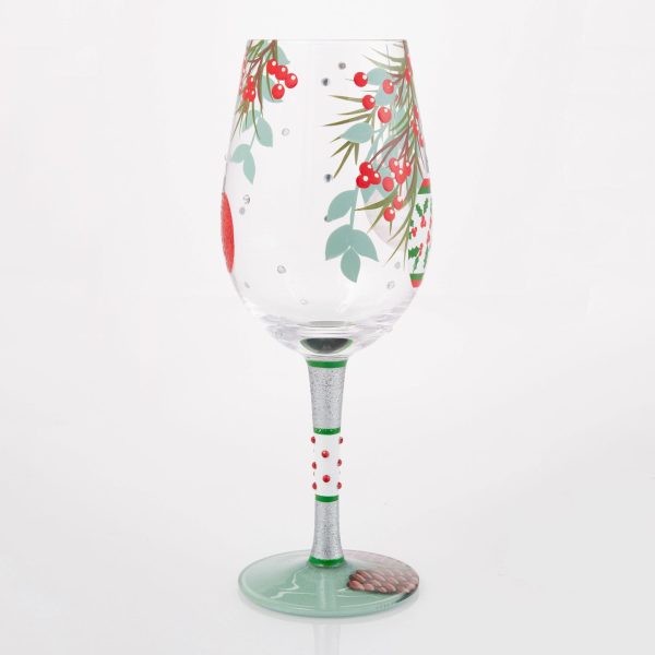 Warm Holiday Wishes Wine Glass Hot on Sale