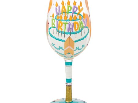 Birthday Slice Wine Glass For Sale