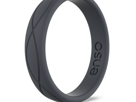 Infinity Thin Silicone Ring - Slate For Sale