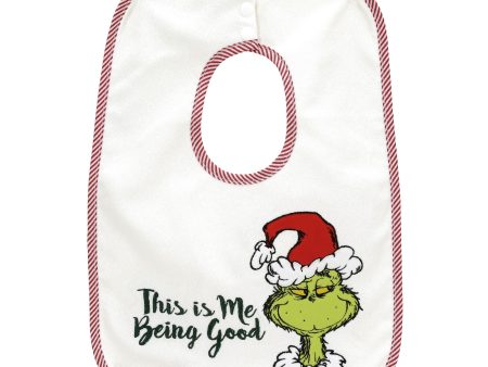 Grinch Terry Cloth Bib Hot on Sale