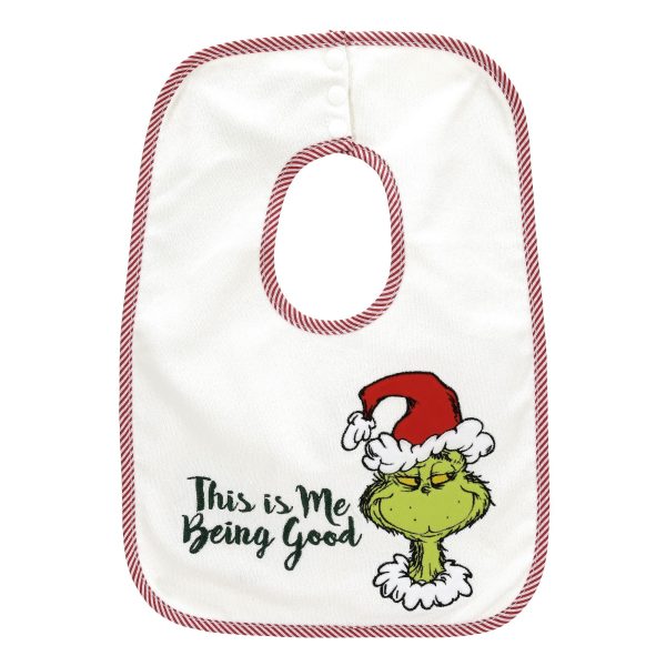 Grinch Terry Cloth Bib Hot on Sale