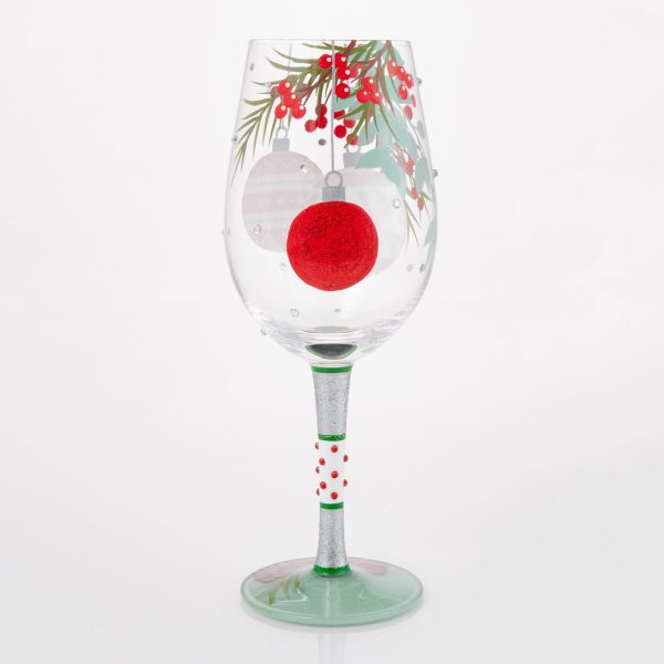 Warm Holiday Wishes Wine Glass Hot on Sale