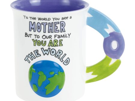 Mom World Sculpted Mug Cheap