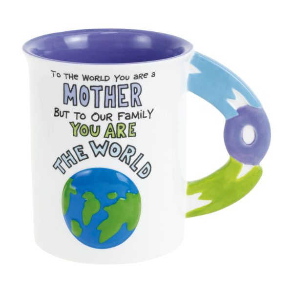 Mom World Sculpted Mug Cheap