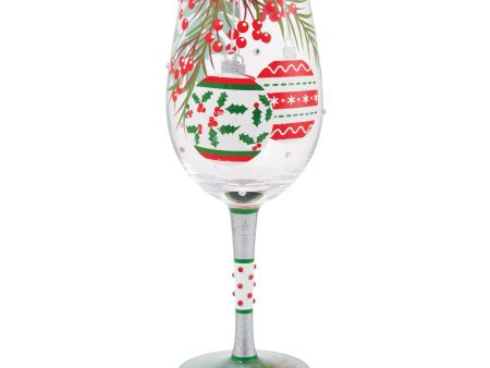 Warm Holiday Wishes Wine Glass Hot on Sale