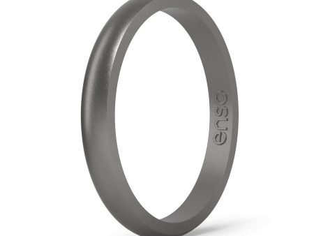 Elements Classic Halo Silicone Ring - Platinum Online