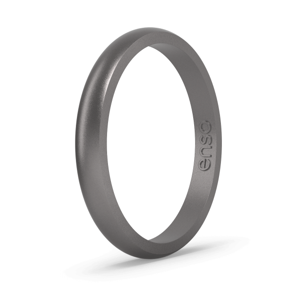 Elements Classic Halo Silicone Ring - Platinum Online