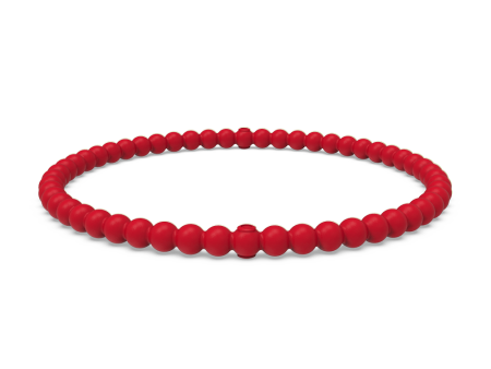 Beaded Stackable Silicone Bracelet - Red Supply