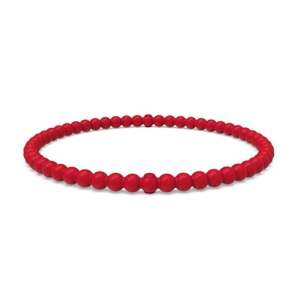 Beaded Stackable Silicone Bracelet - Red Supply