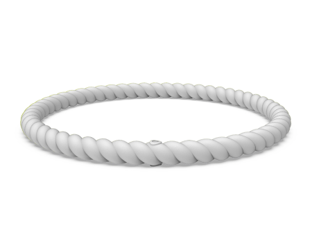 Braided Stackable Silicone Bracelet - Misty Grey Cheap