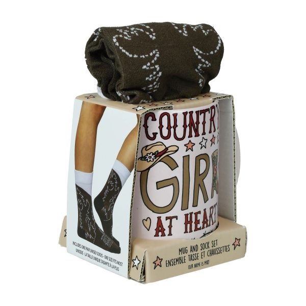 Country Girl Mug Sock Set For Cheap