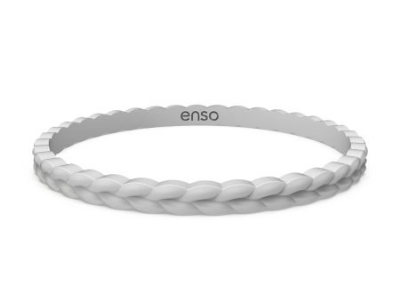 Weave Stackable Silicone Bracelet - Misty Grey Online now