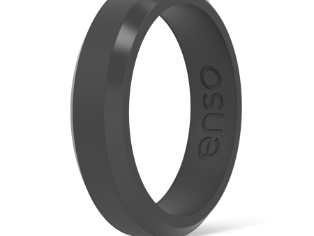 Bevel Thin Silicone Ring - Slate Online Sale