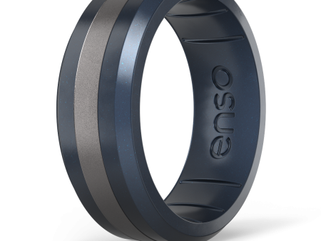 Axis Silicone Ring - Black Pearl Platinum Element Online Sale