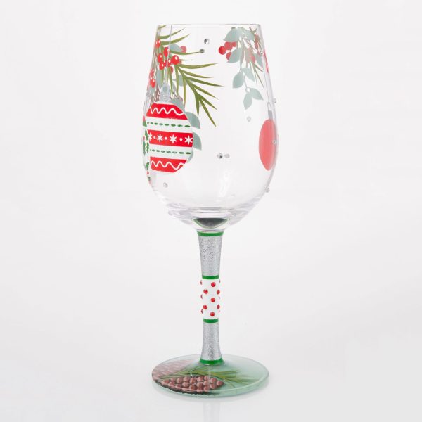 Warm Holiday Wishes Wine Glass Hot on Sale