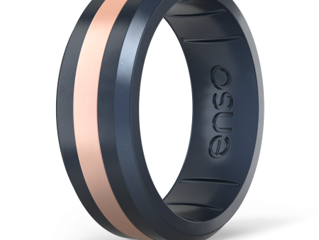 Axis Silicone Ring - Black Pearl Rose Gold Element Cheap