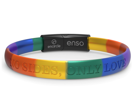 Handcrafted Silicone Bracelet - Encircle Pride -  No Sides, Only Love  Online Sale