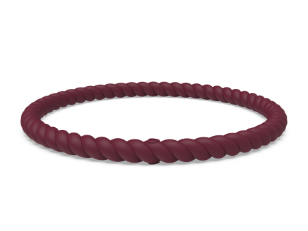 Braided Stackable Silicone Bracelet - Oxblood Cheap