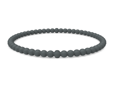 Beaded Stackable Silicone Bracelet - Slate For Cheap