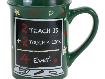 2 Teach 4 Ever Teacher Mug For Sale