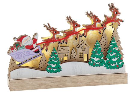 Lit Rudolph Sleigh Decor Online Hot Sale