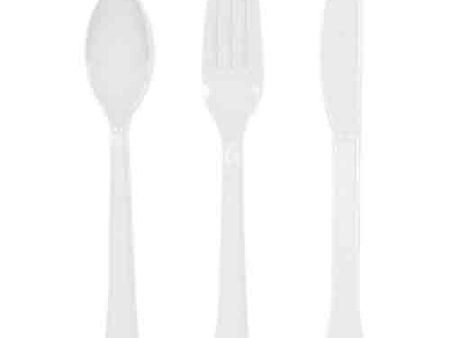 Frosty White Cutlery Heavy Weight Assorted 24pcs Online Hot Sale