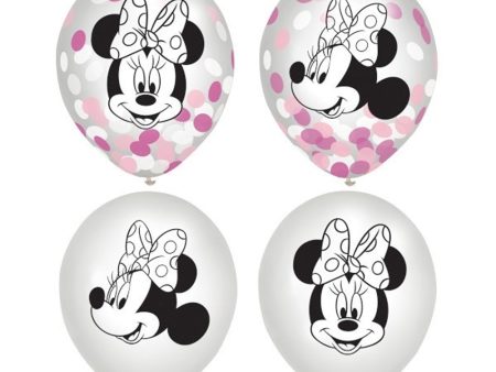 Disney Minnie Mouse Confetti Balloon 12in, 6pcs For Cheap