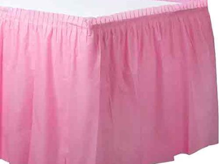 New Pink Plastic Table Skirt Fashion