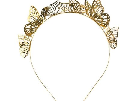 Adult Gold Butterfly Headband Online