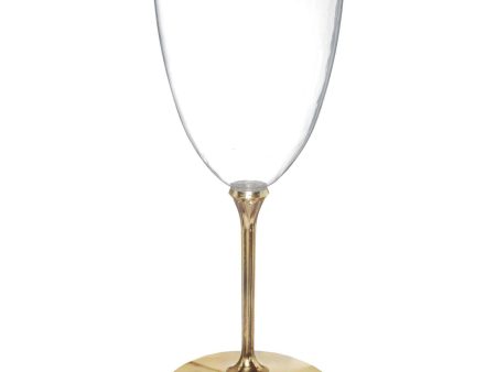 Gold Metallic Plastic Wine Glasses 8pcs 7oz For Sale