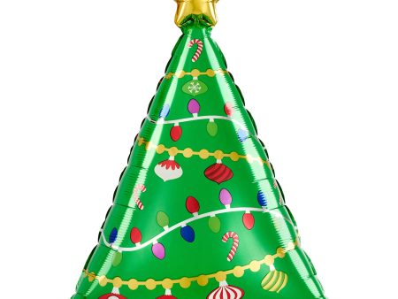 Festive Christmas Tree Standard Shape Balloon 43x60cm on Sale